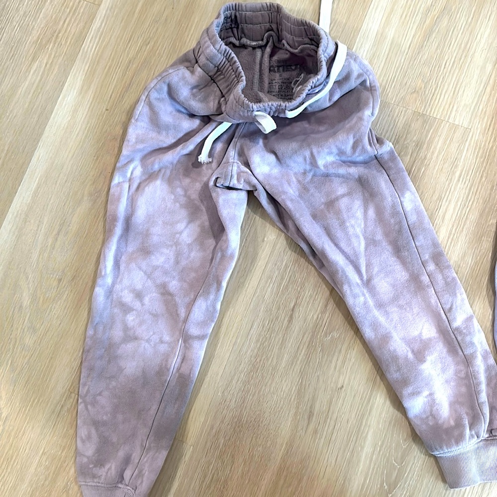 Katie J bleached dyed jogger sweatpants